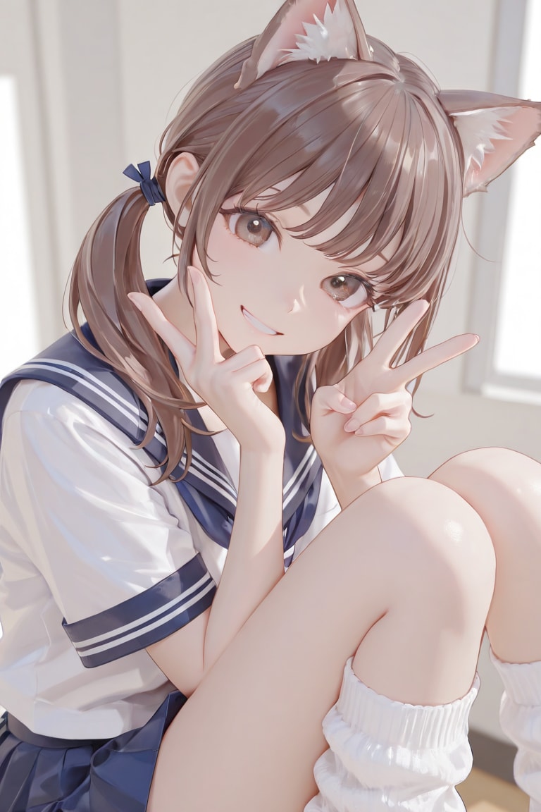 猫耳ルーズソックス