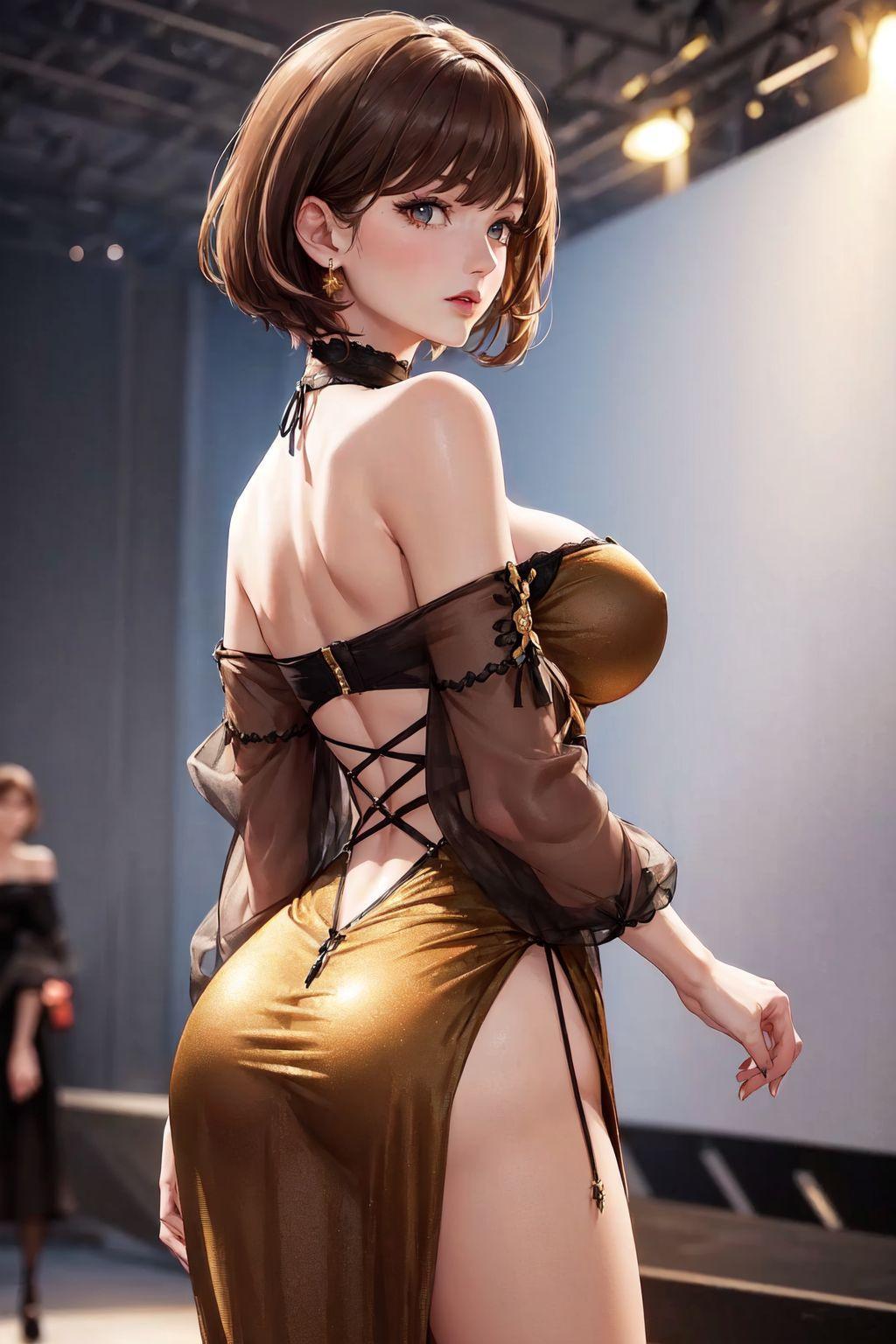 ポーズを取るモデル
