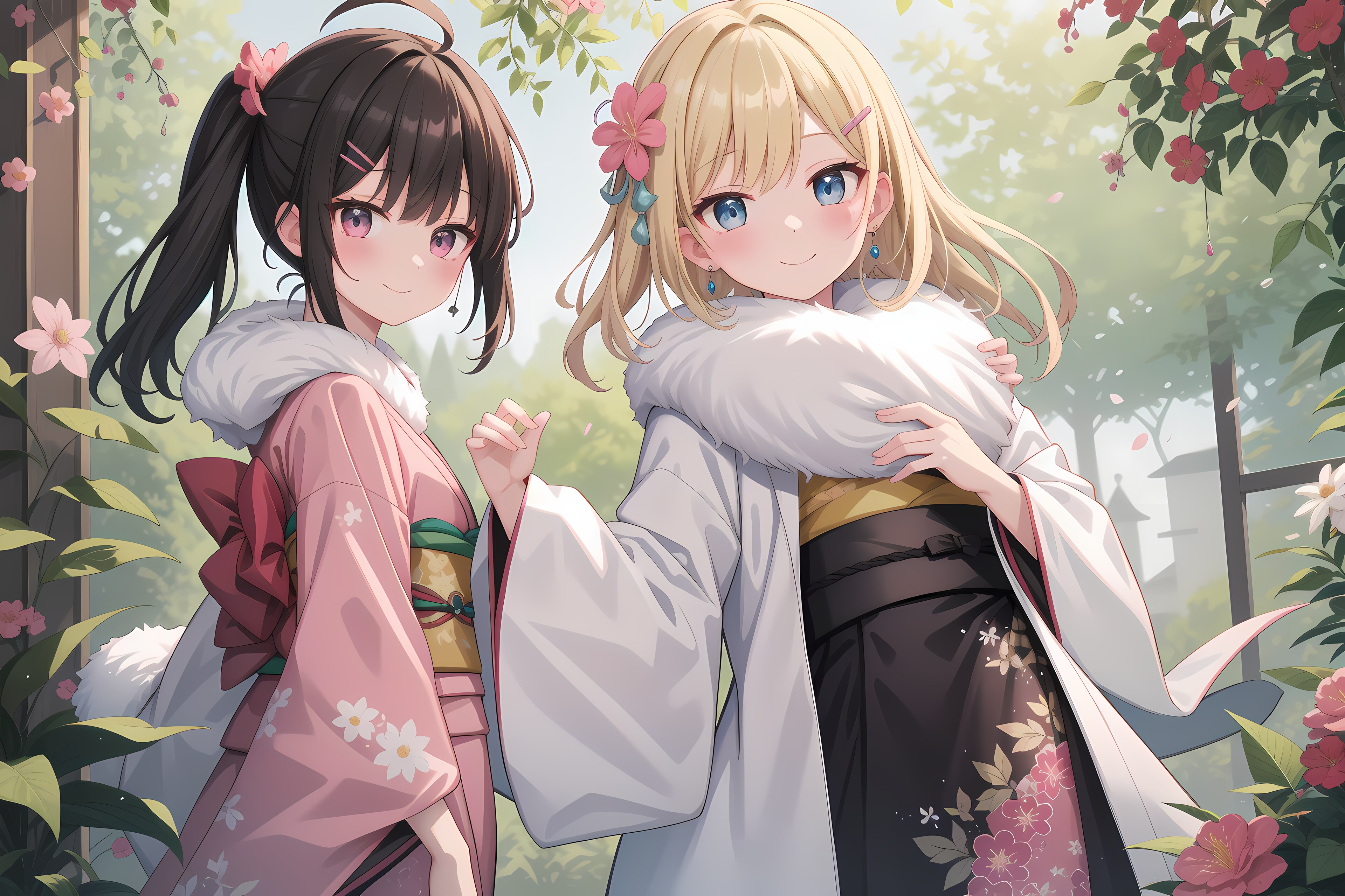 晴れ着 ツーショット♡