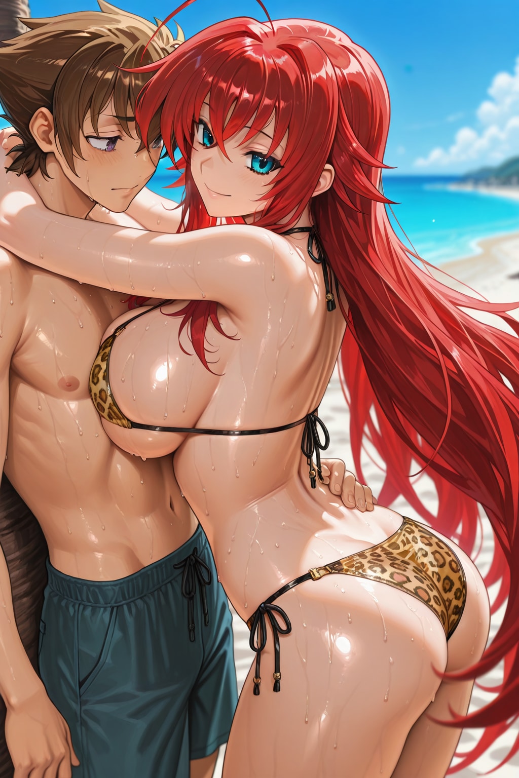 ECHIDNAでリアス×一誠🐆👙🏖️🔞💦😍❤️