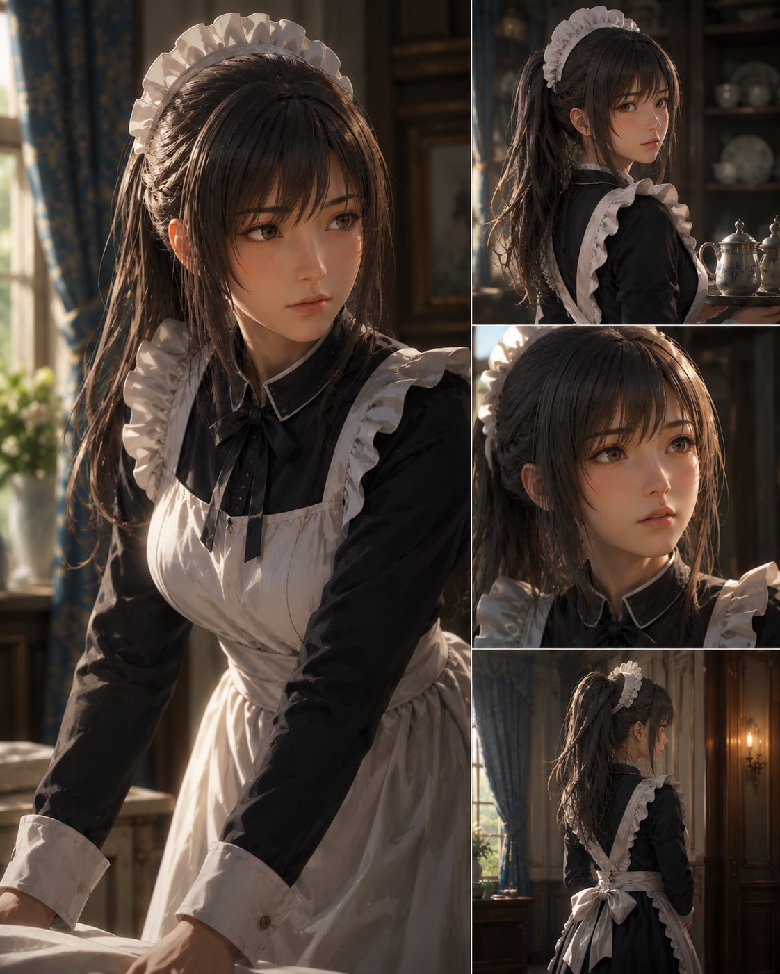 黒髪メイドちゃん