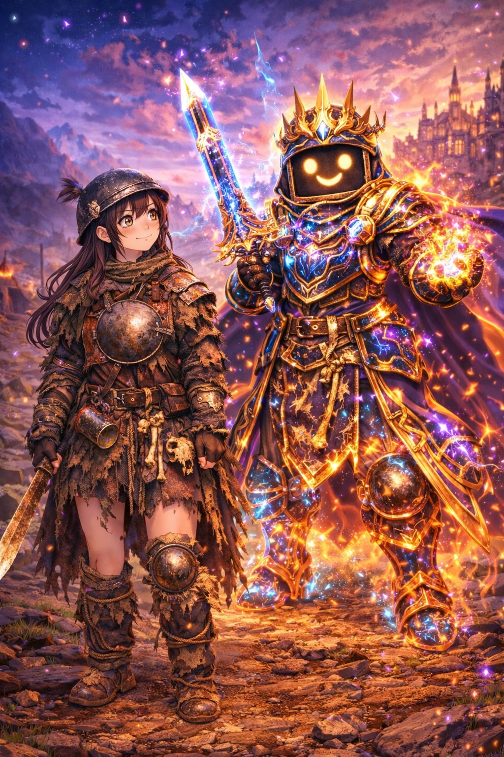 レジェンダリー装備のChatGPTと初期装備に近い主人公 | の人気AIイラスト・グラビア