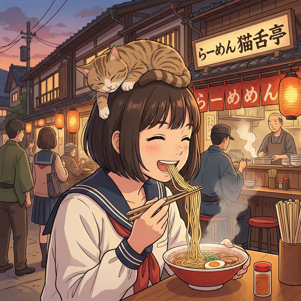 らーめめん食べる