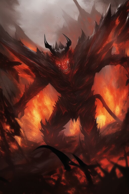 怒り狂う悪魔