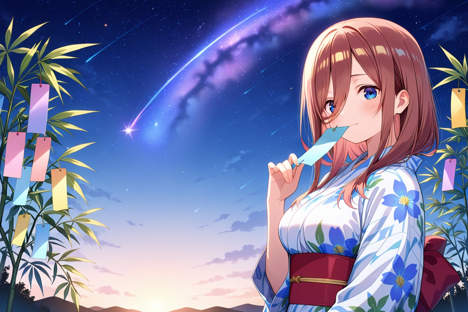 七夕の夜空