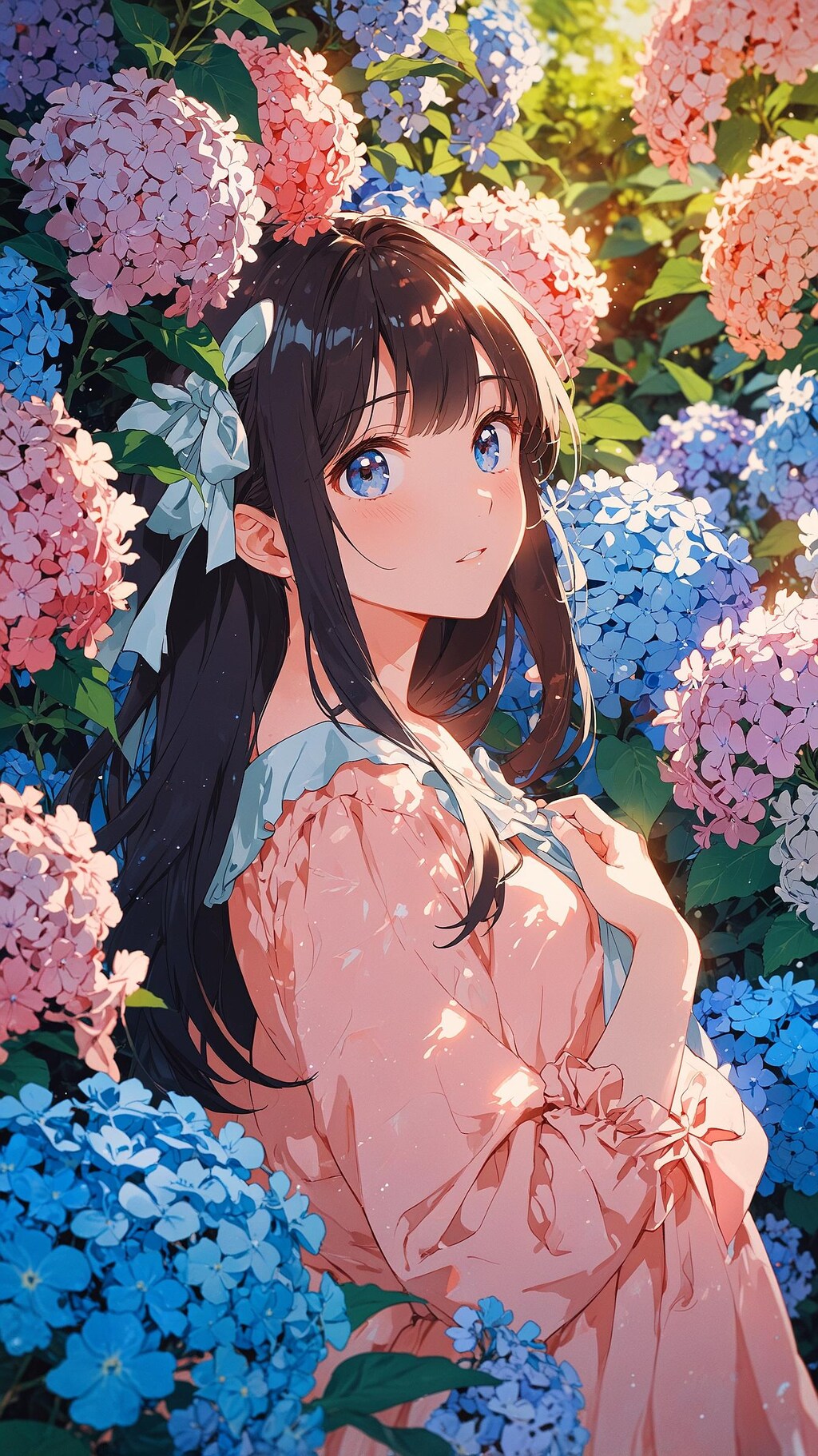 紫陽花に包まれて