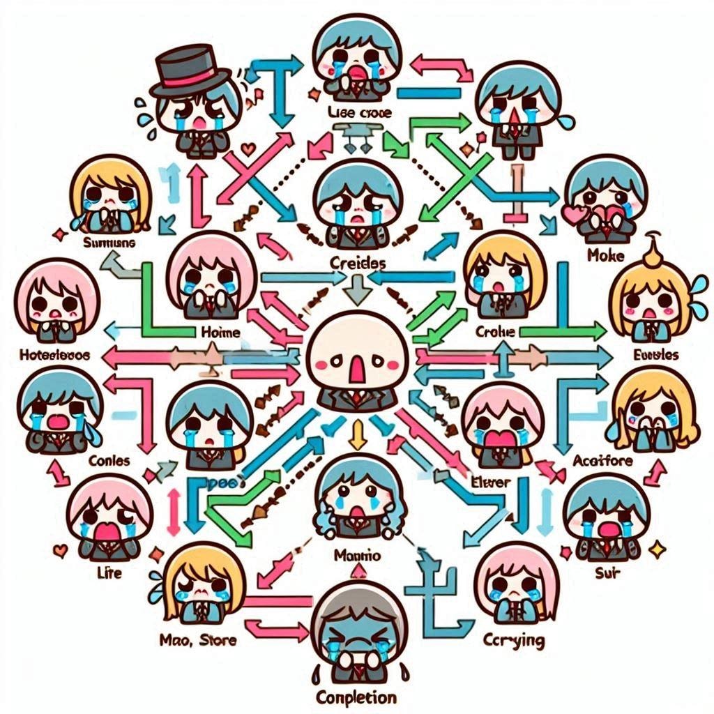 次クールのアニメの相関図