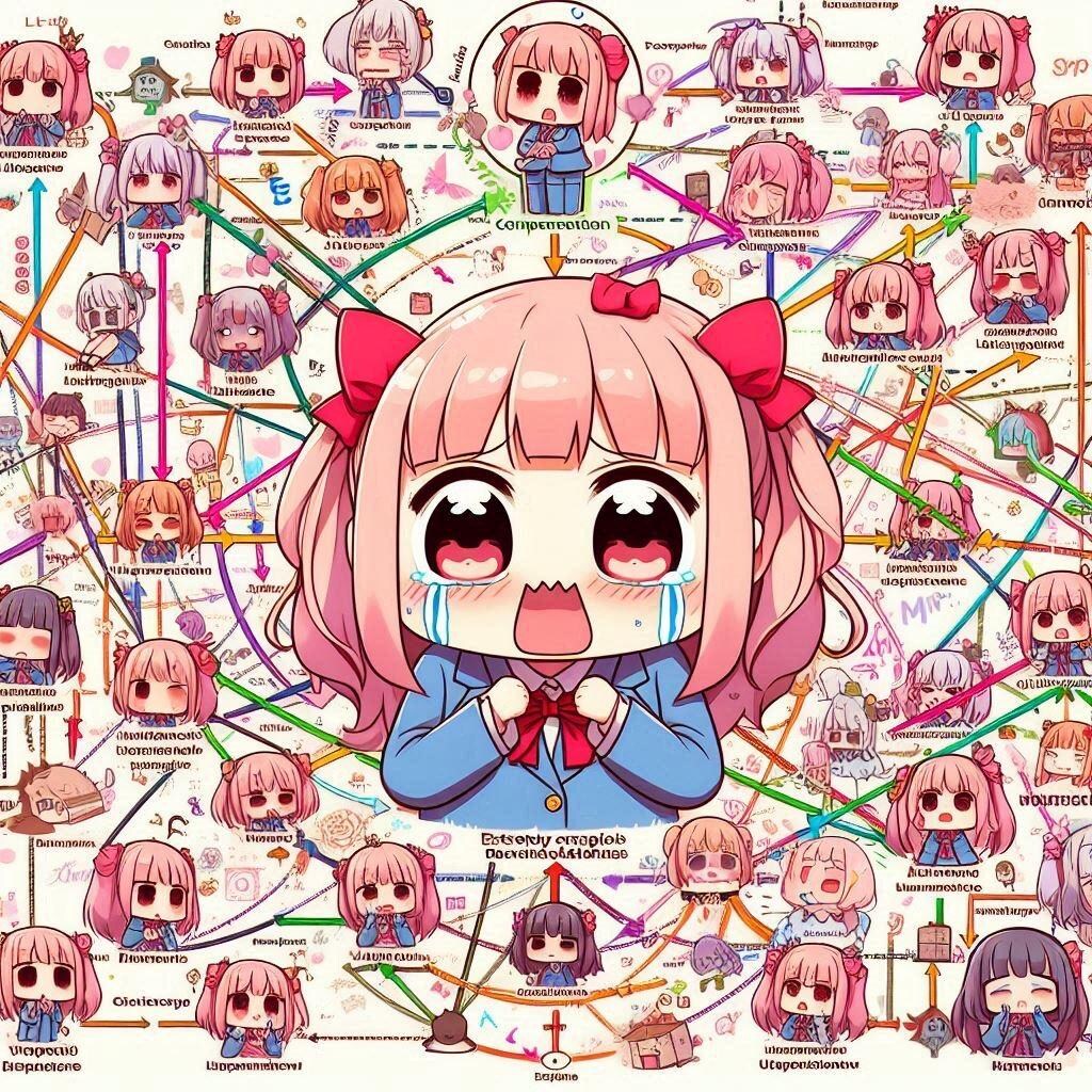 次クールのアニメの相関図