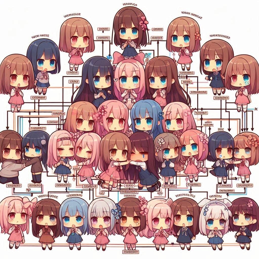 次クールのアニメの相関図