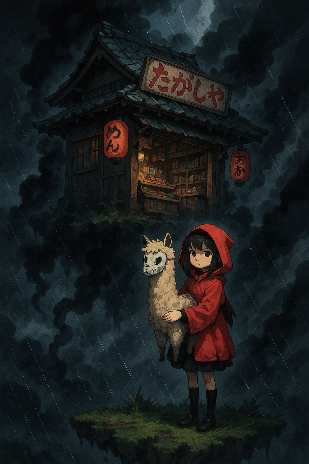 浮遊する駄菓子屋と少女