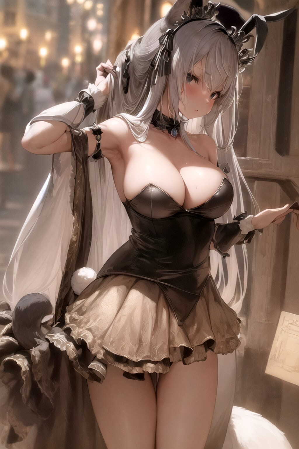 おおかみさんのバニーガールコスプレ。その２　調整