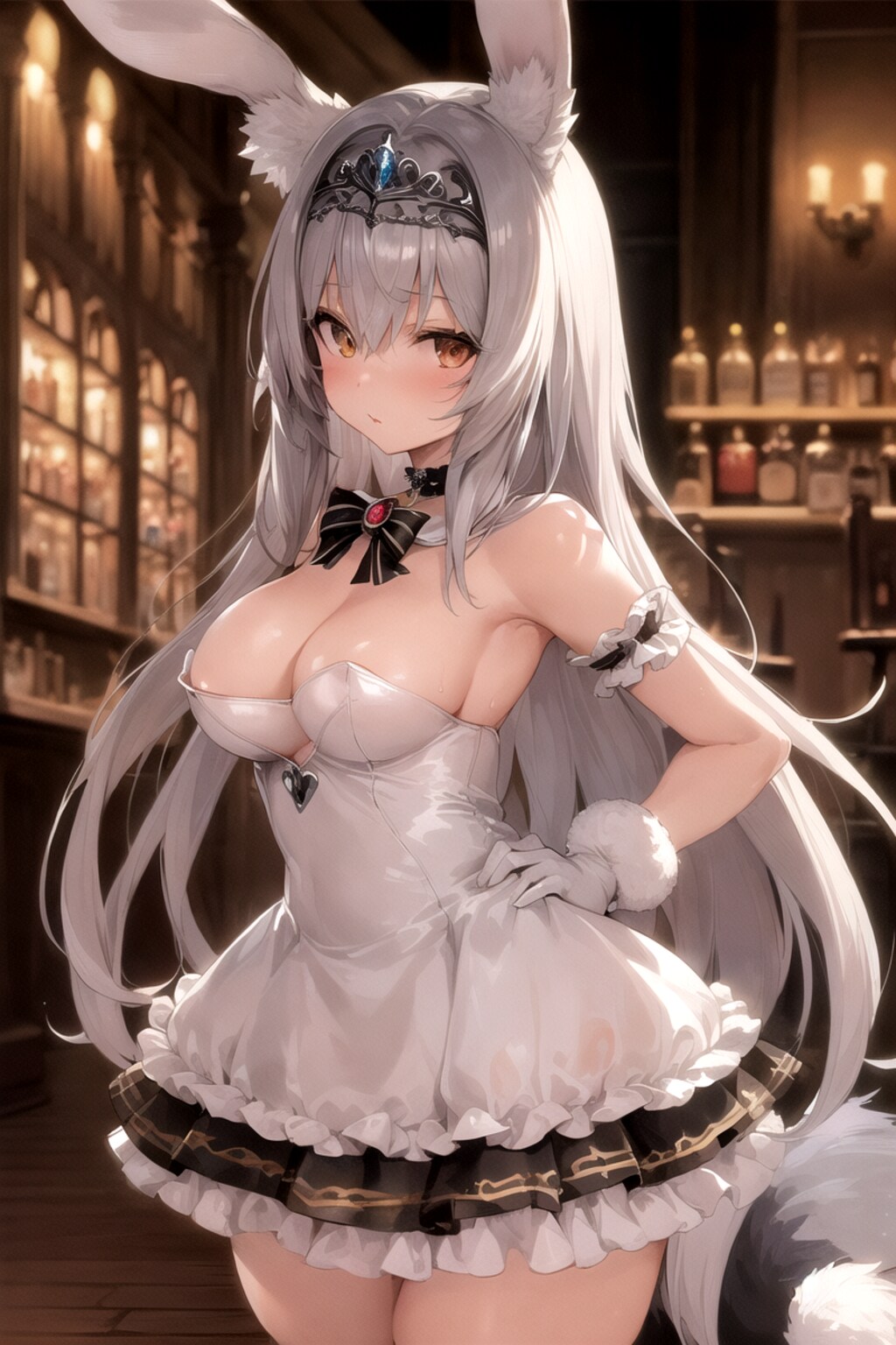 おおかみさんのバニーガールコスプレ。その２　調整