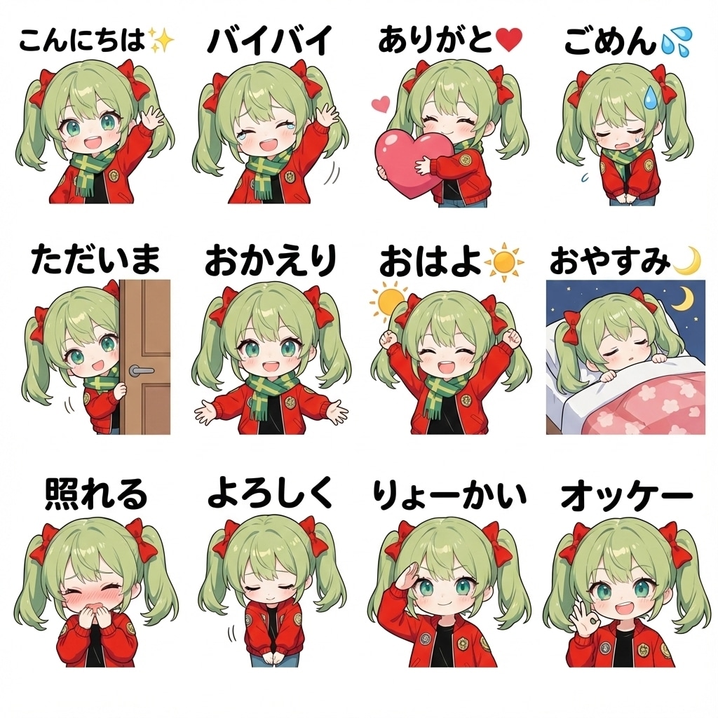 ウチの娘スタンプ【あおい】 | の人気AIイラスト・グラビア