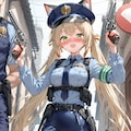 発砲する猫耳お巡りさん 2枚目