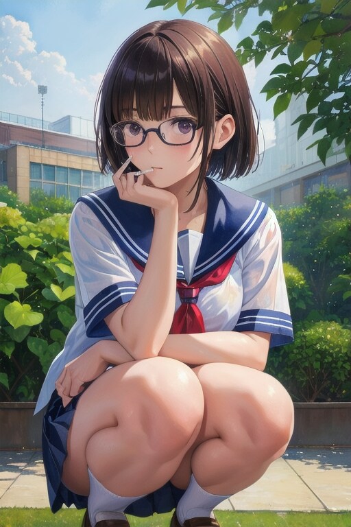 喫煙女子高生