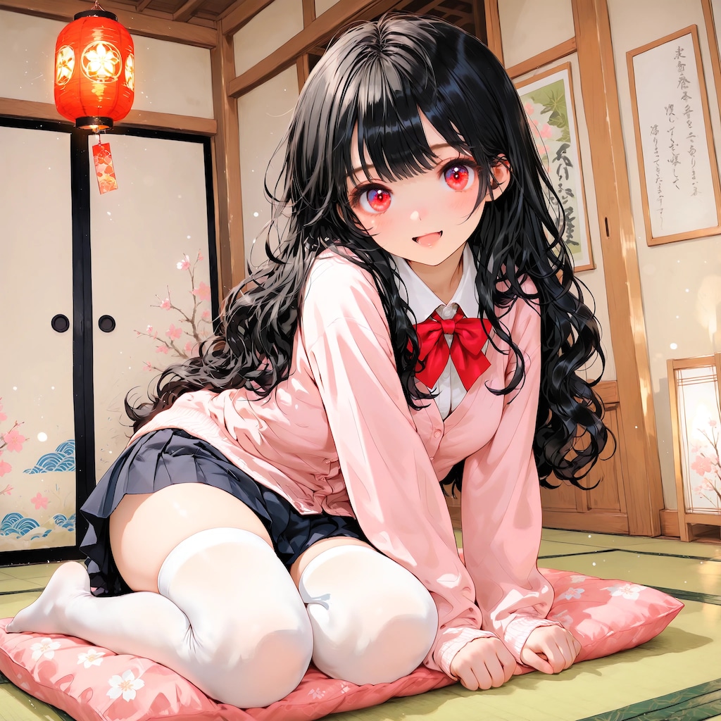 和室のスクールガール