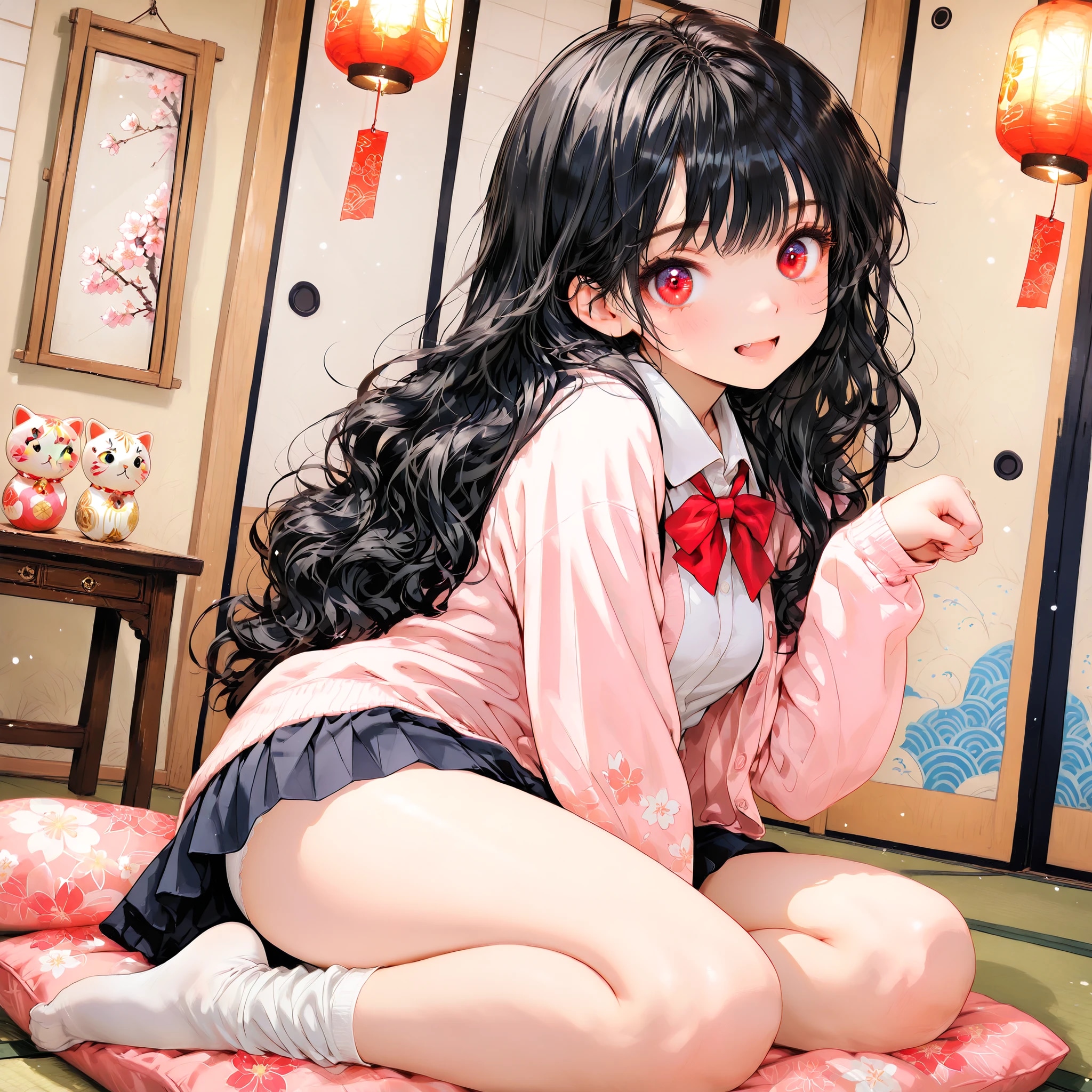 和室のスクールガール | の人気AIイラスト・グラビア