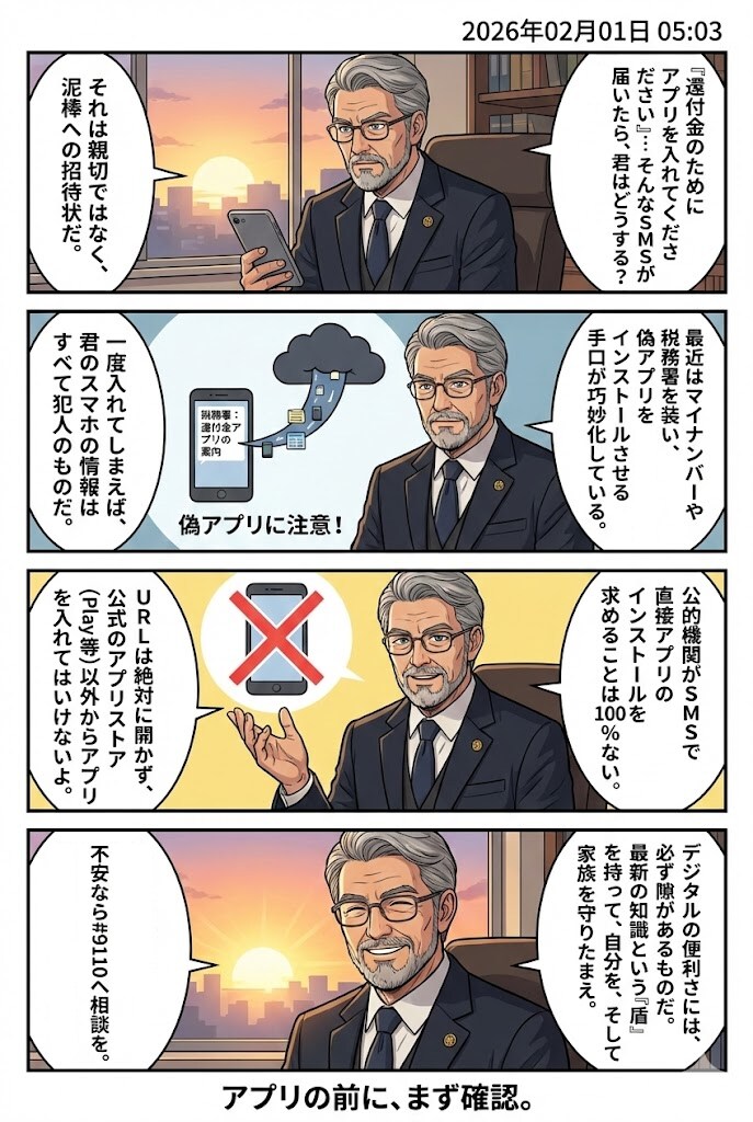毎日漫画5時　法律・詐欺ニュース