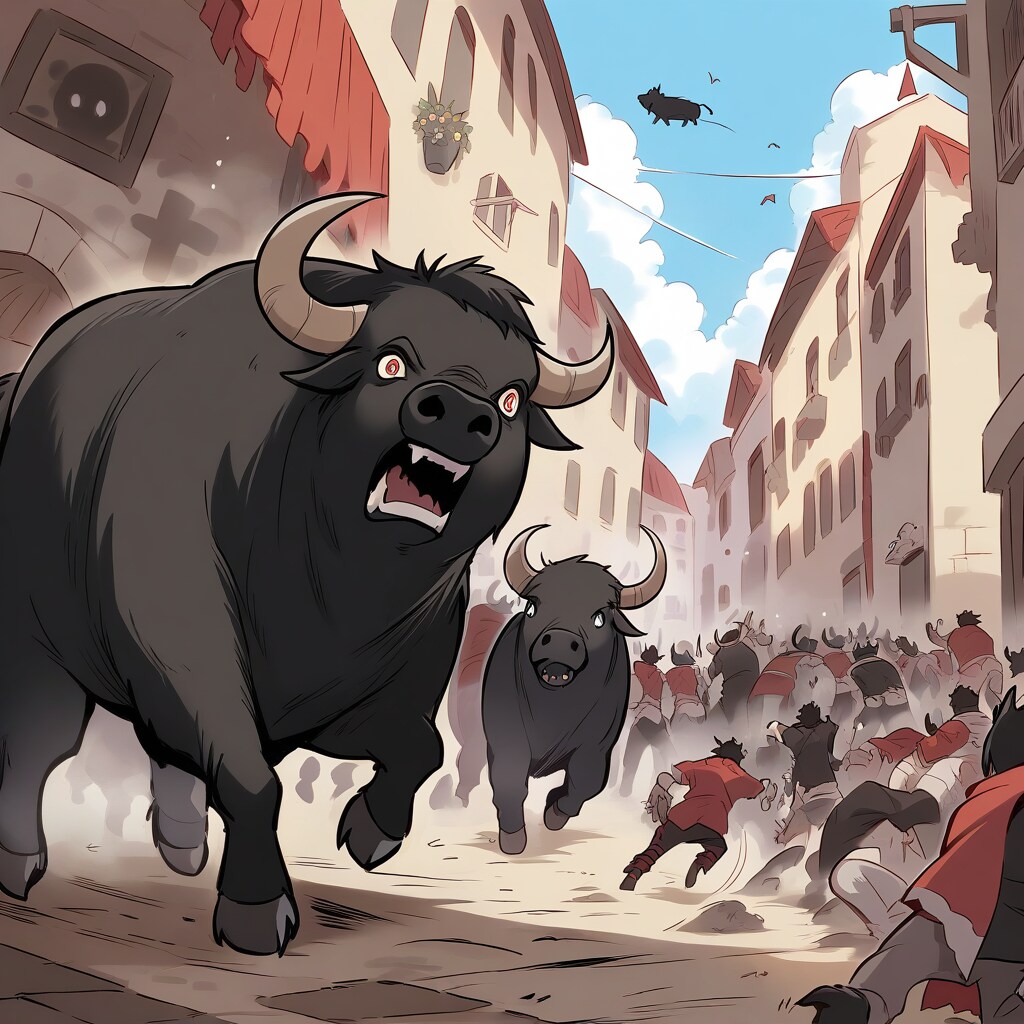 スペインの牛追い祭り | の人気AIイラスト・グラビア