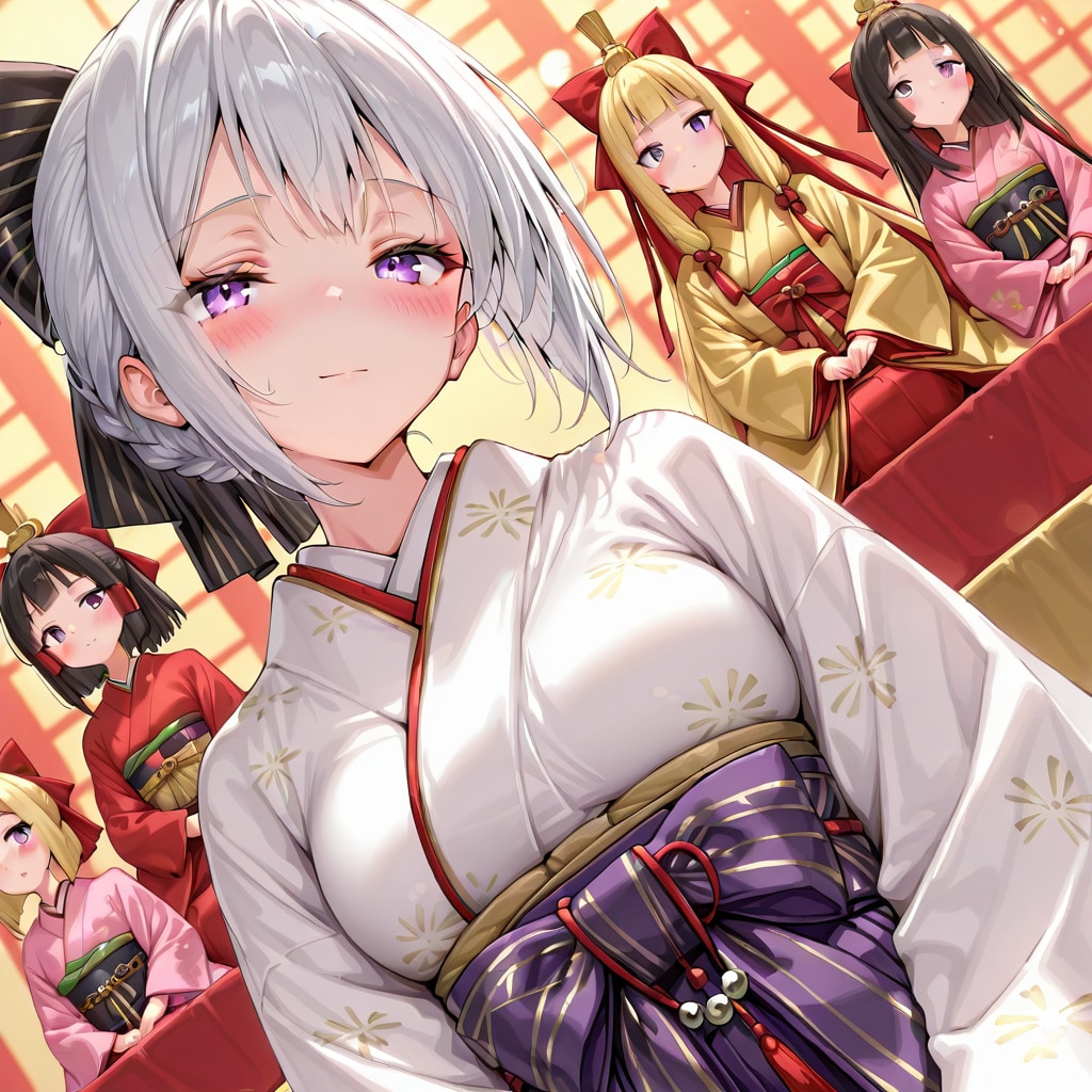 (1204)銀髪ちゃん着物