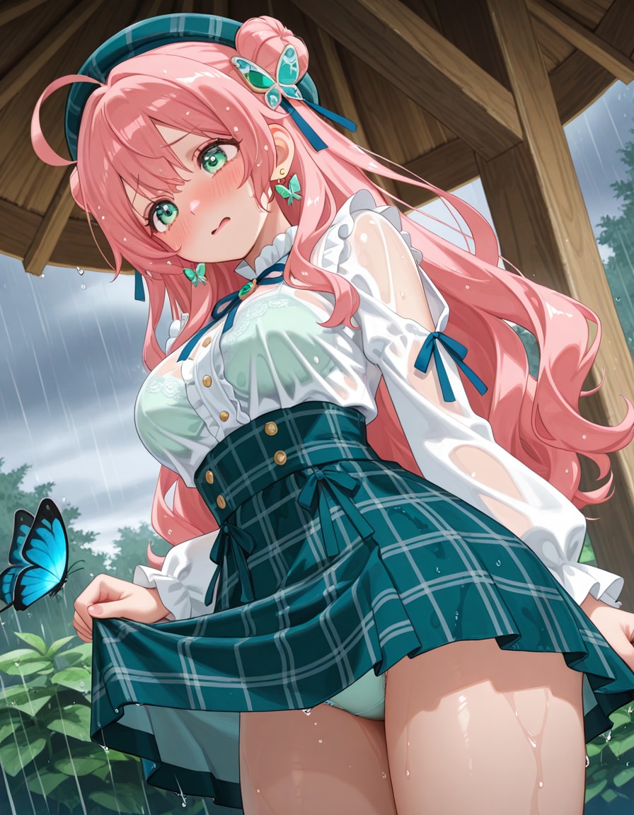 雨でびしょ濡れ…