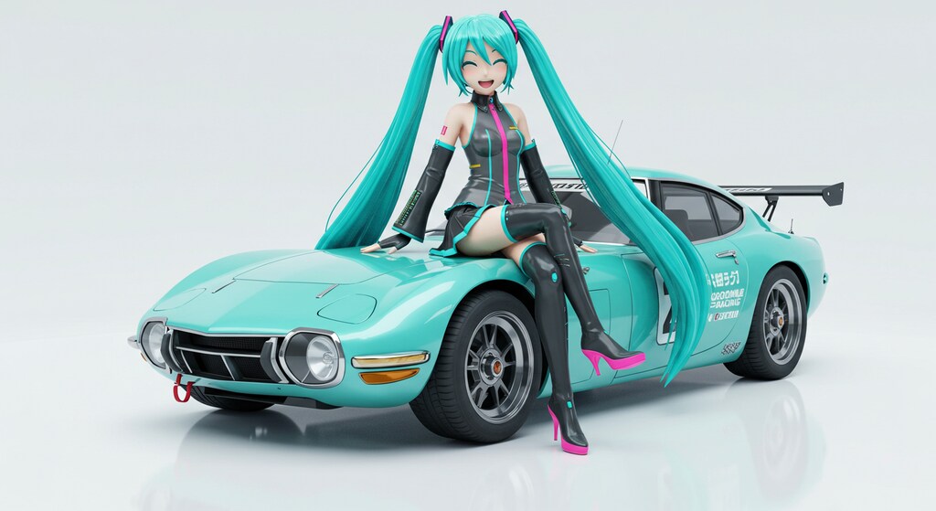 初音ミクと2000GT