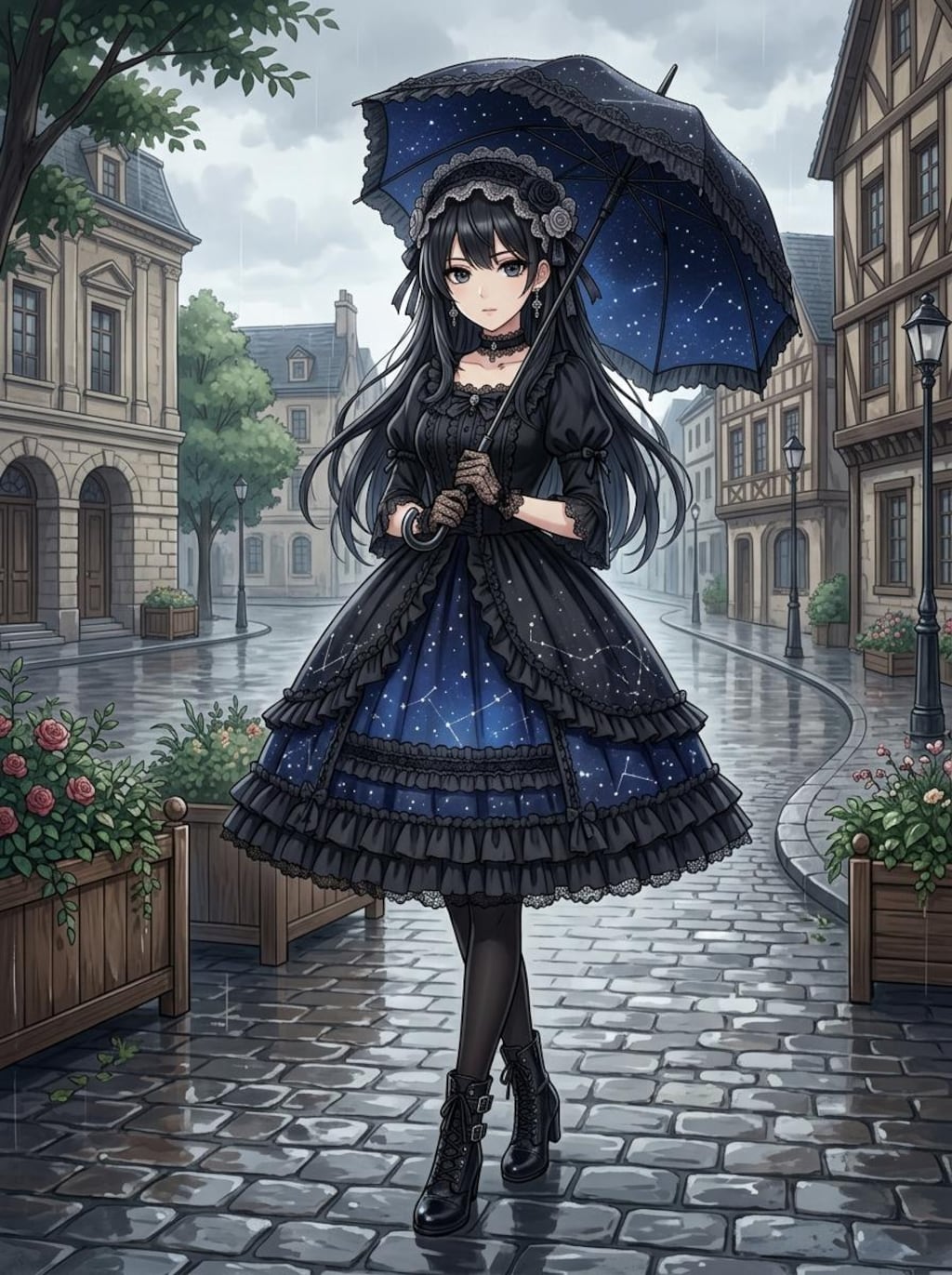 傘と少女 2