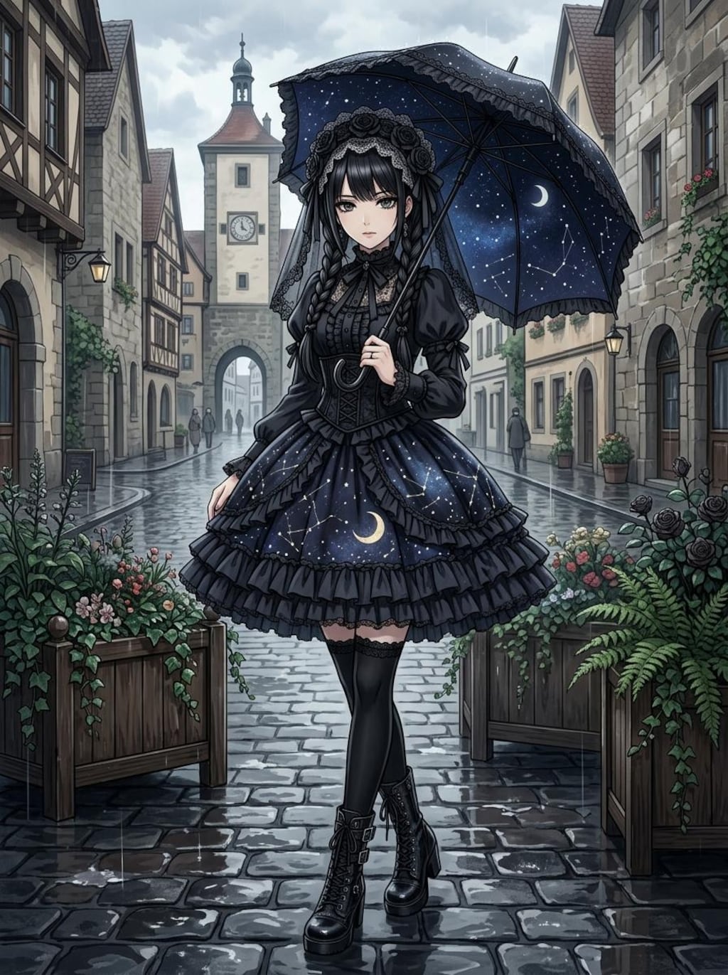 傘と少女 2