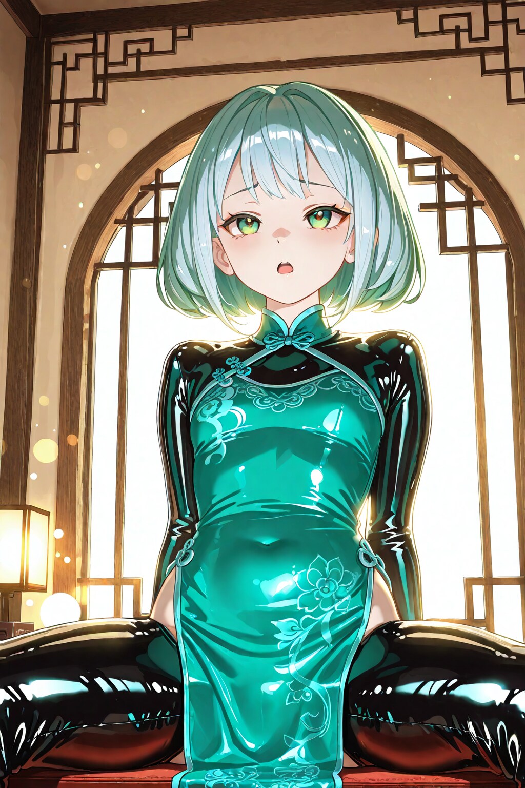 チャイナちゃん: ラテックスパンツ