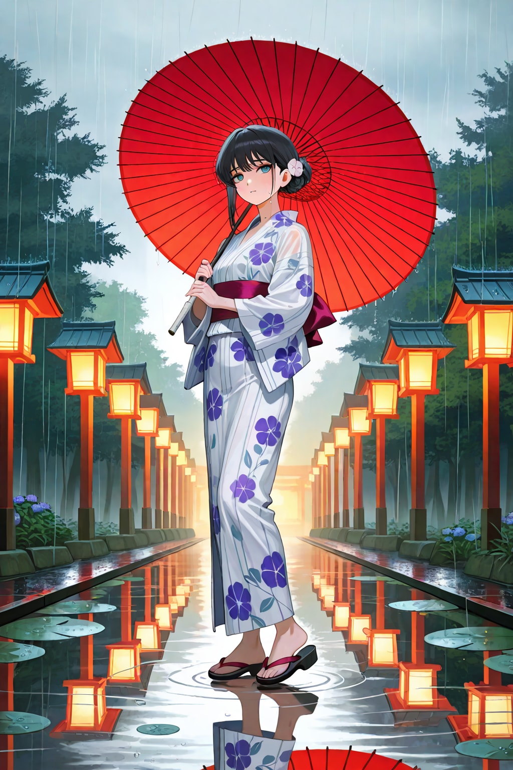 和傘美人