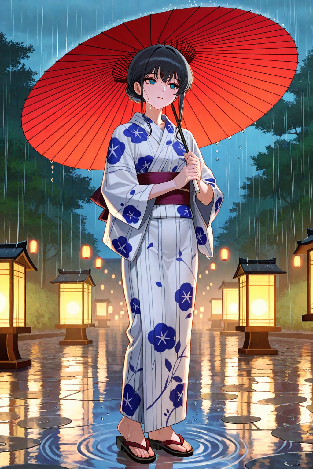 和傘美人