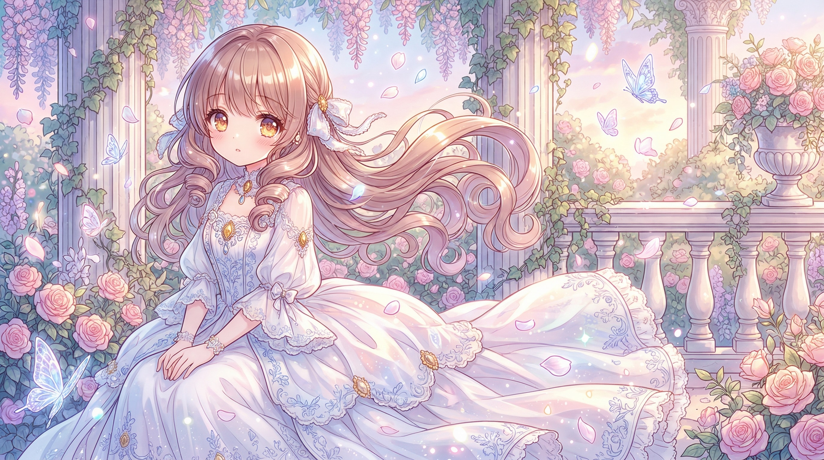 薔薇庭園の光彩詩 | の人気AIイラスト・グラビア