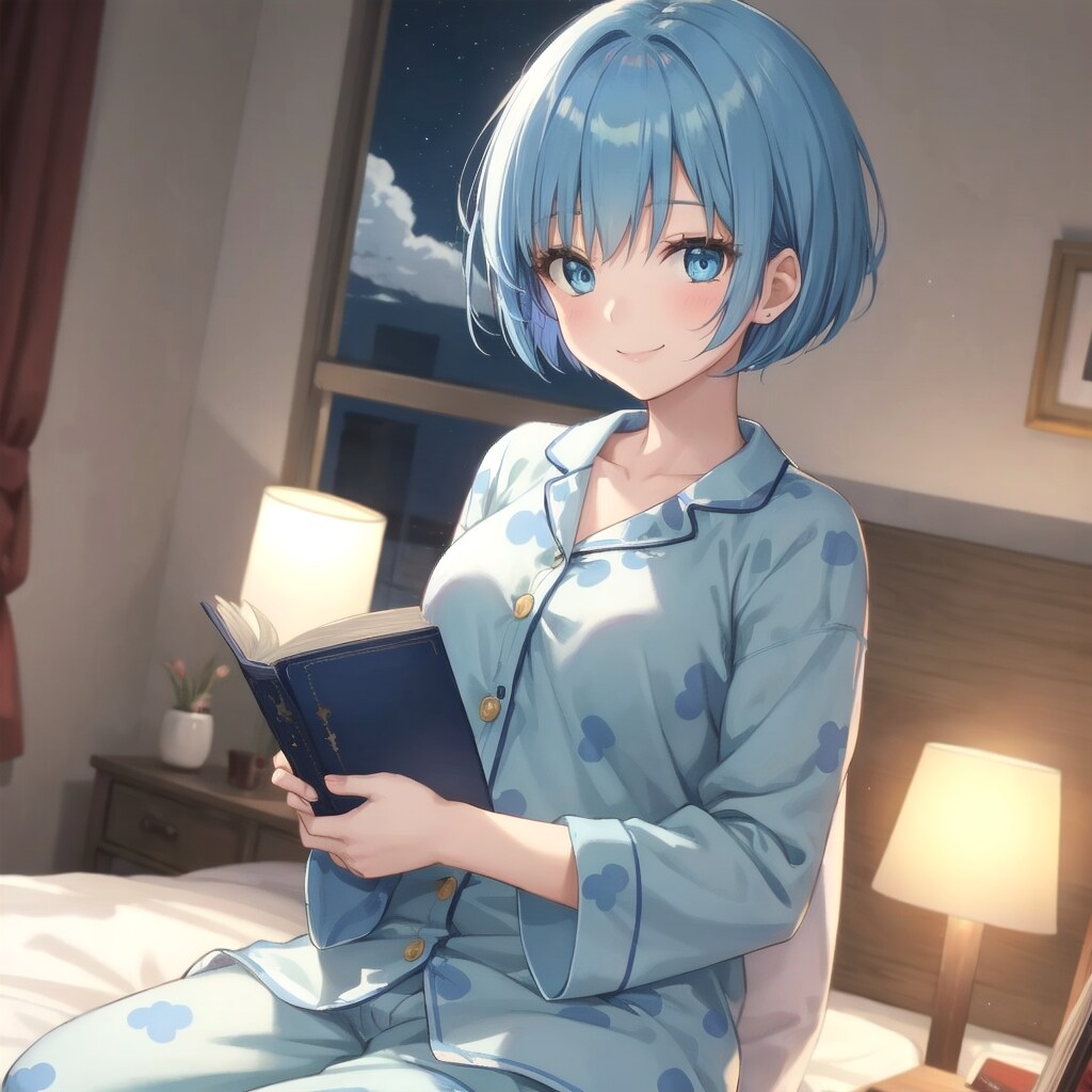 淡い空色のパジャマ