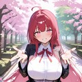 フィレットと、桜並木🌸👩‍🎓 2枚目