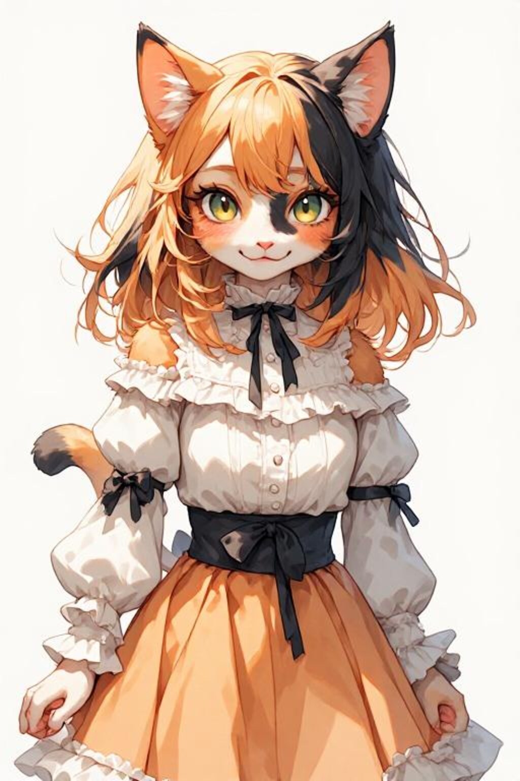 ミケネコとブラウススカート練習