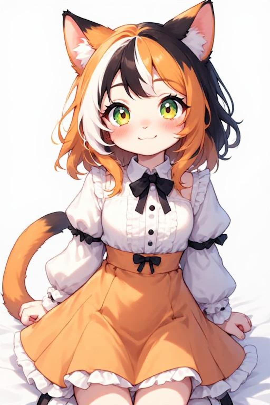 ミケネコとブラウススカート練習