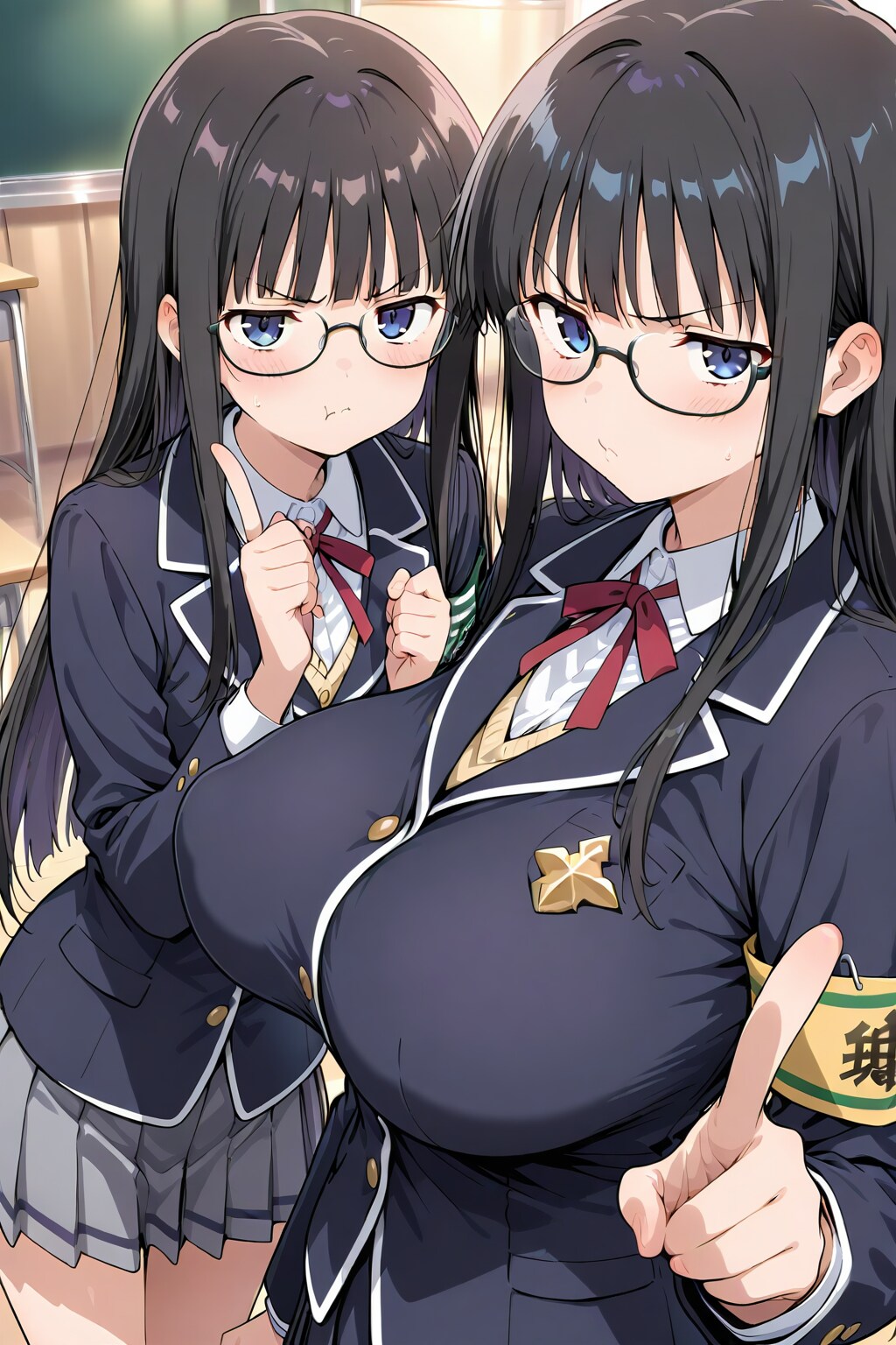 ダブル風紀委員 | の人気AIイラスト・グラビア