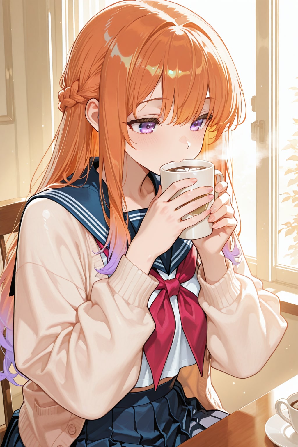 登校前のひととき