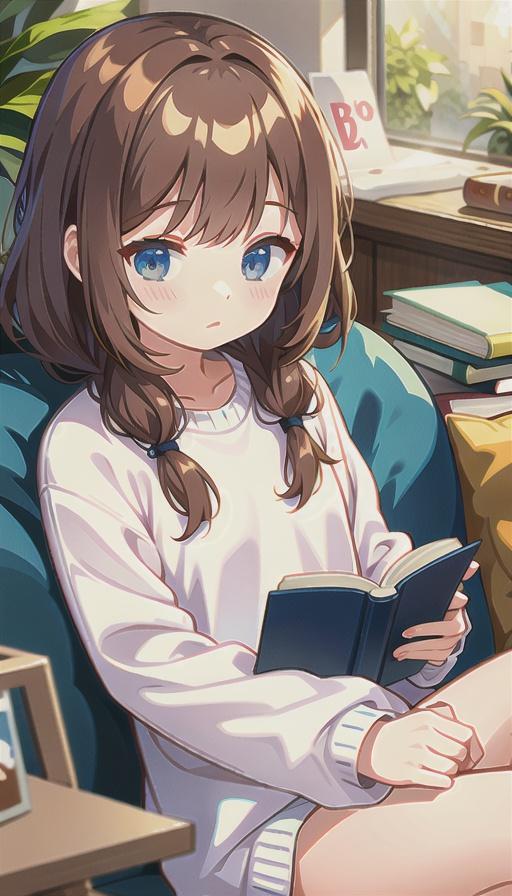 本を読む少女