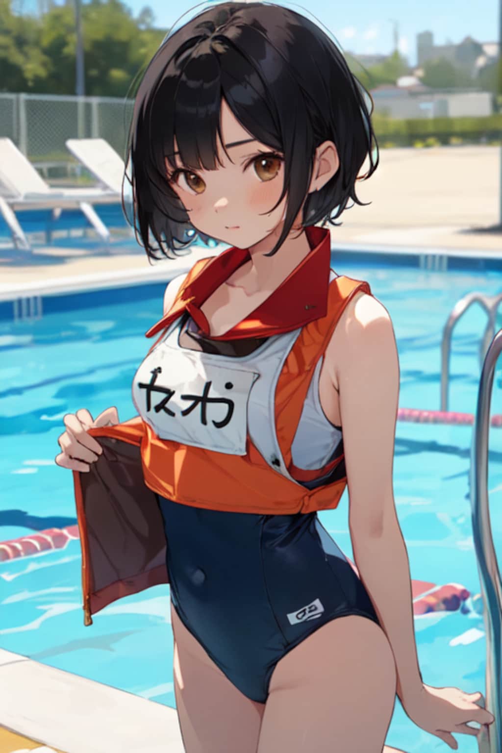 スク水と救命胴衣