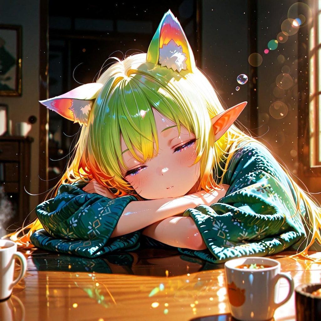 5枚）コタツで微睡