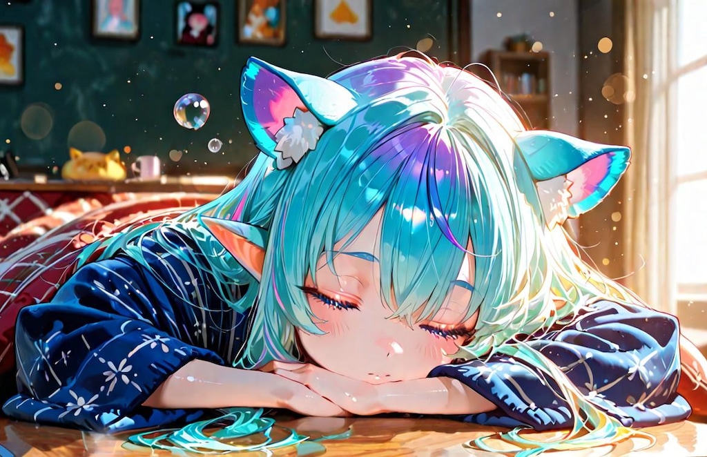 5枚）コタツで微睡