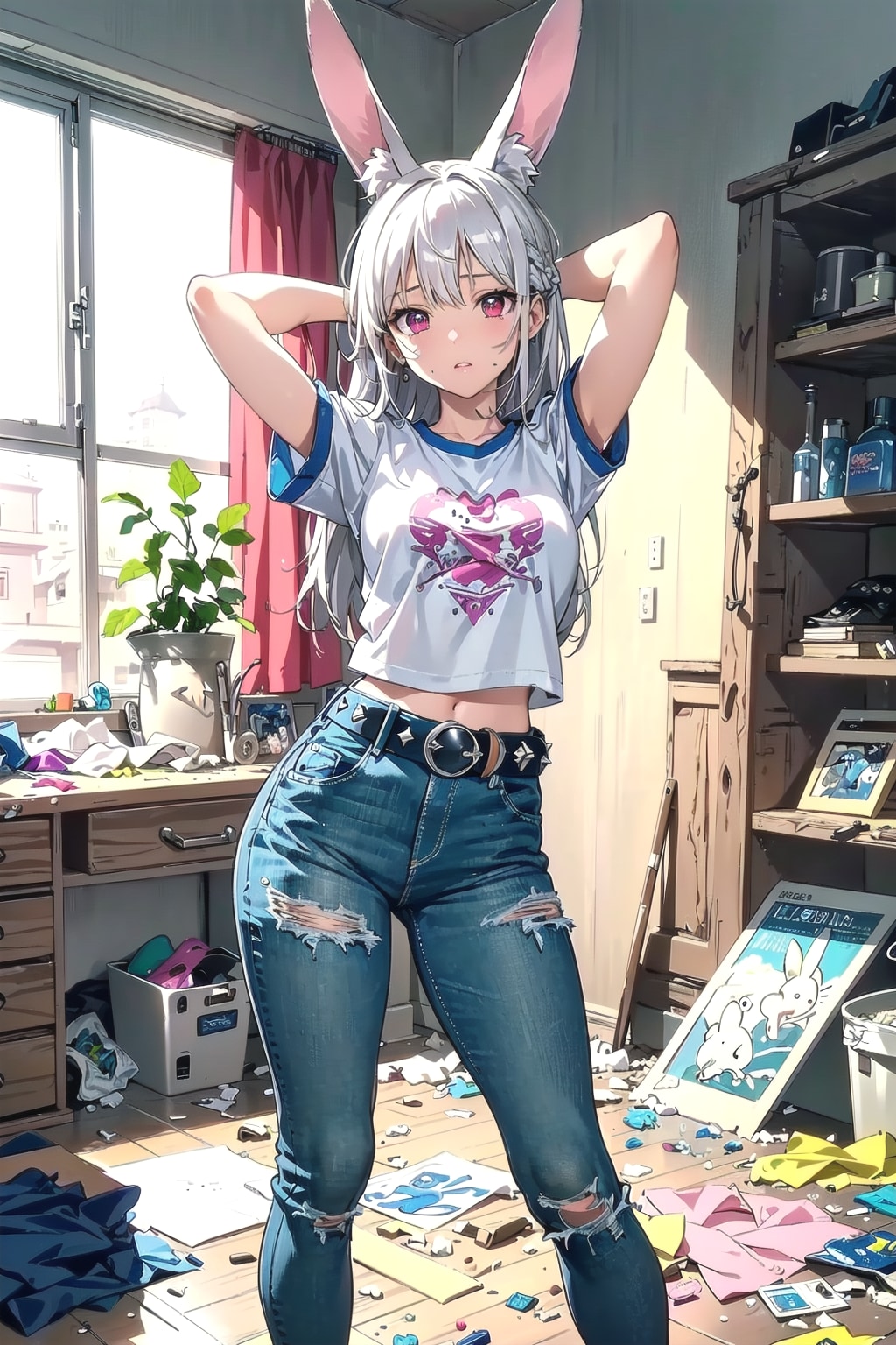 むぅ…汚部屋なのです🐰💧