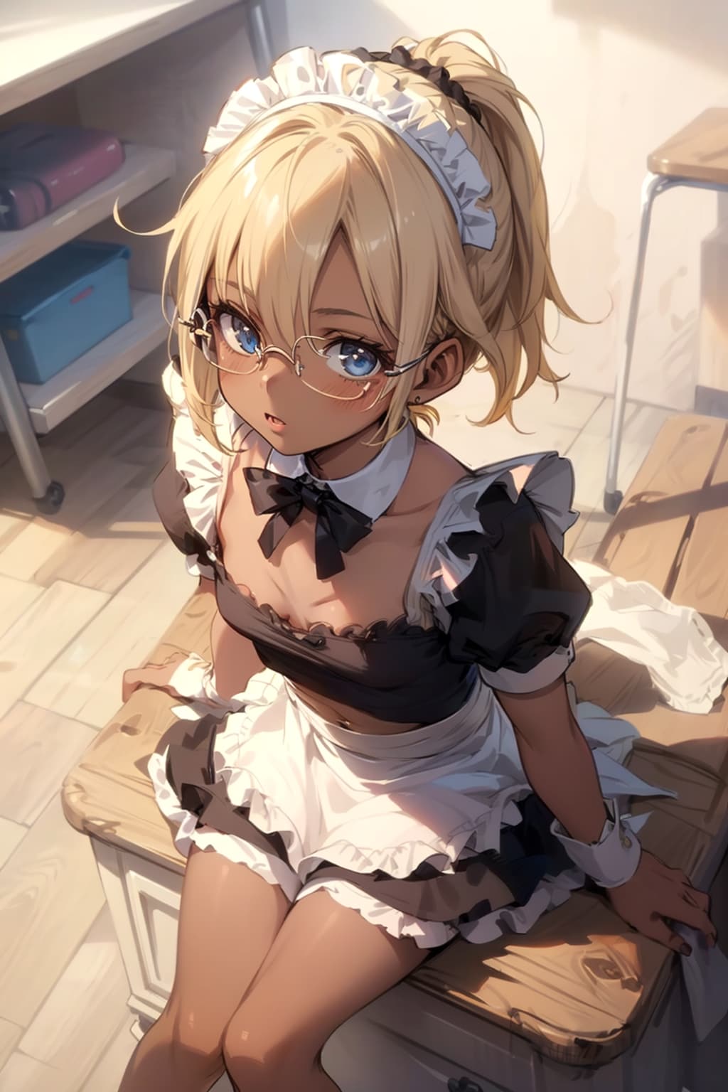 メイドの眼鏡っ娘