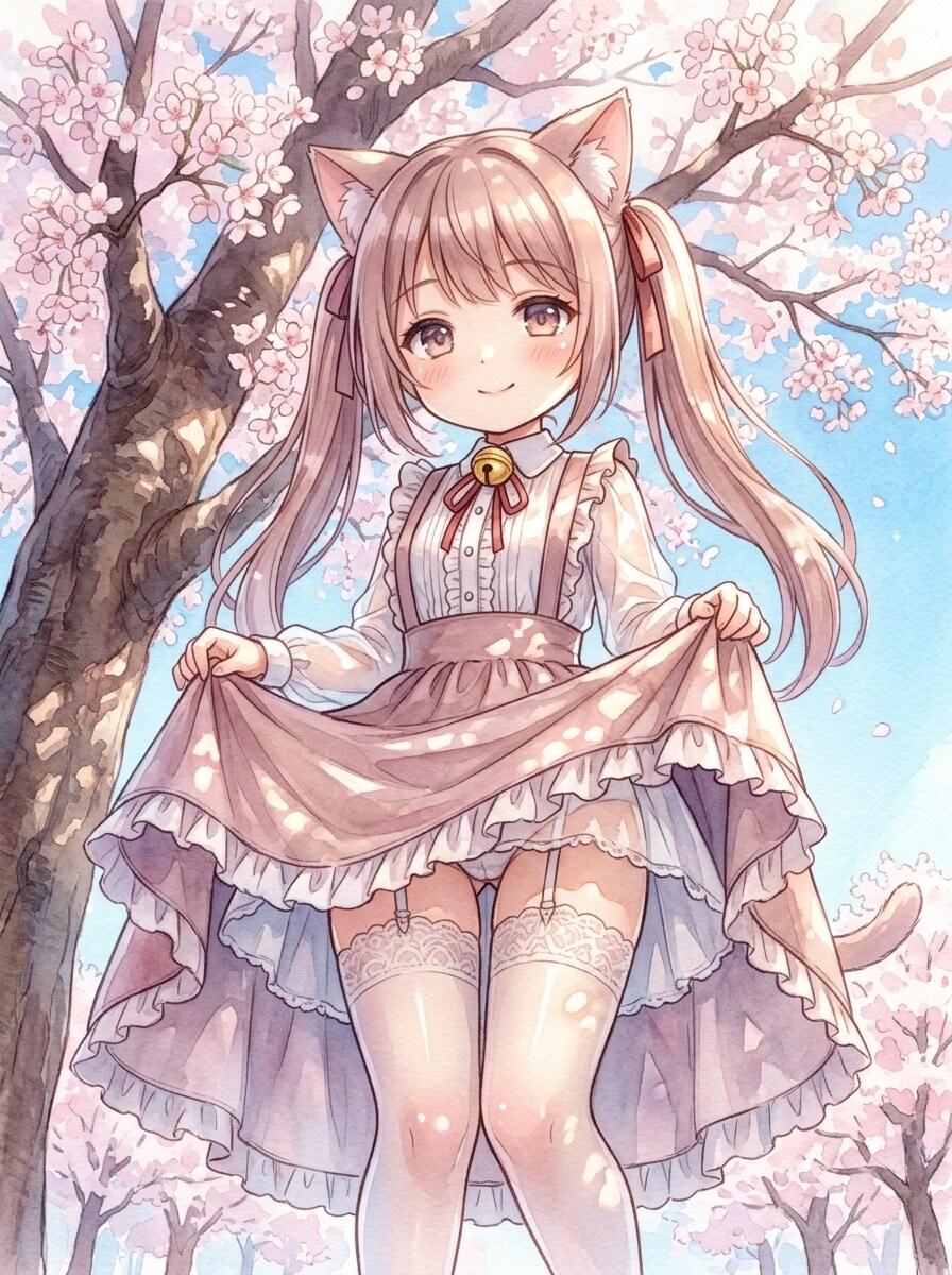 茶ツイにゃん。花見