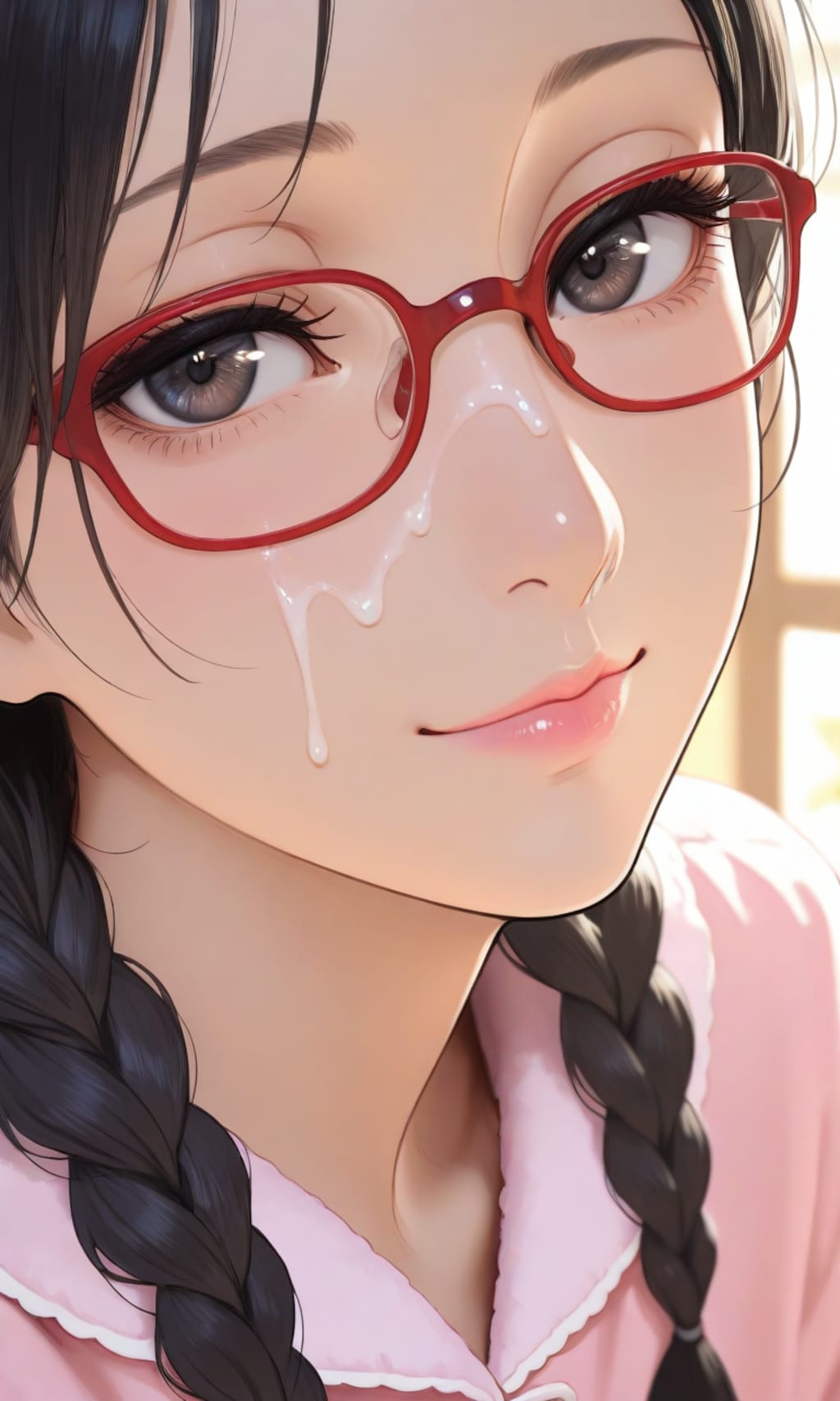 着衣顔射