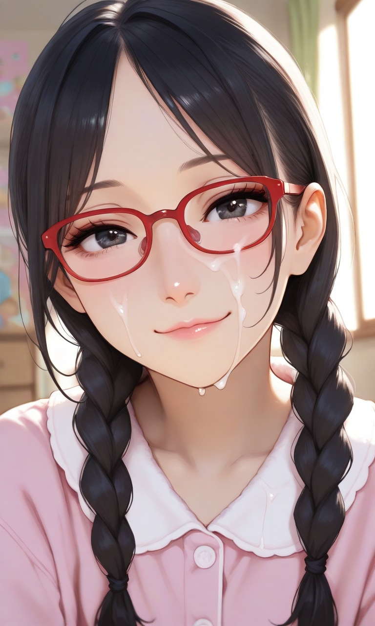 着衣顔射