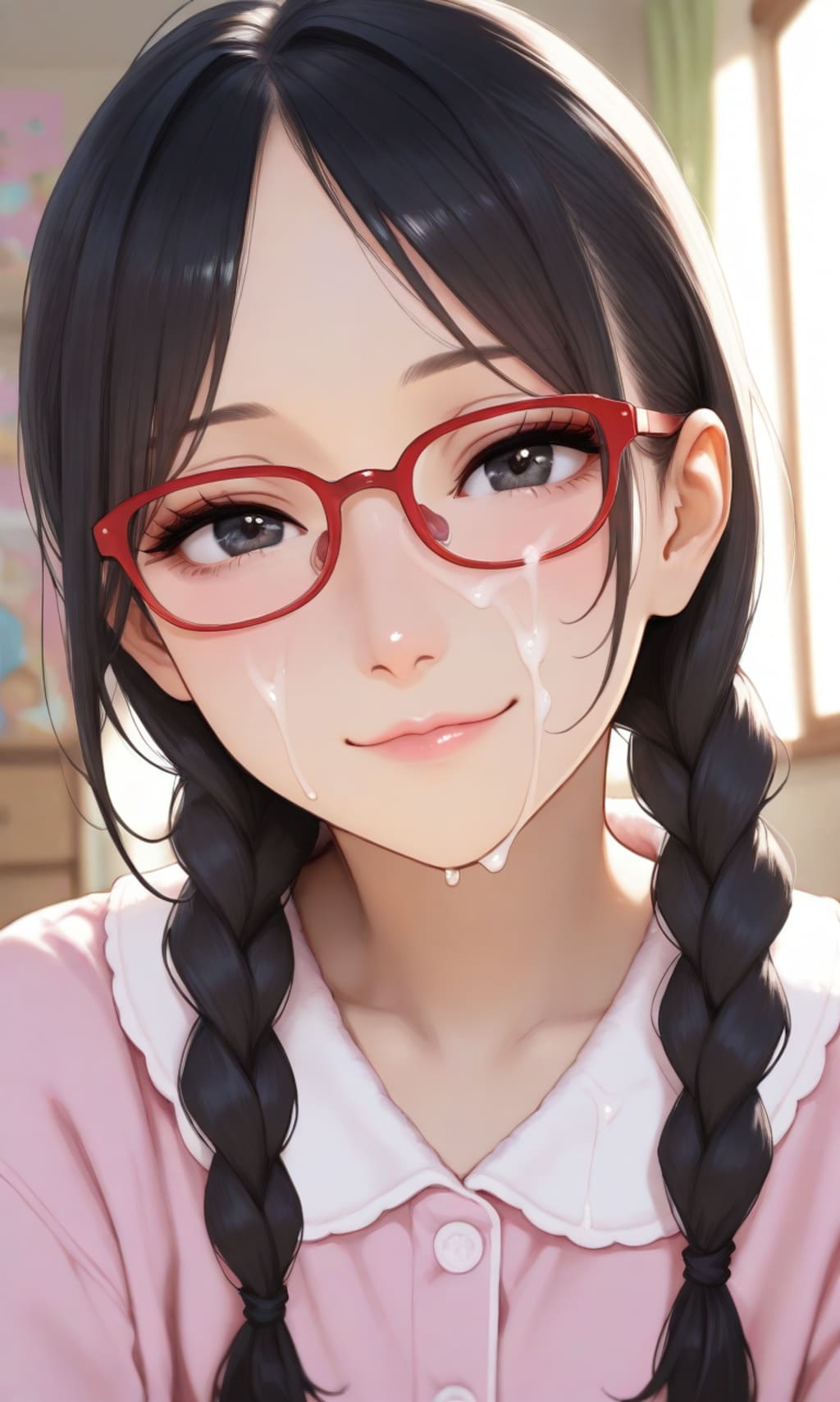 着衣顔射