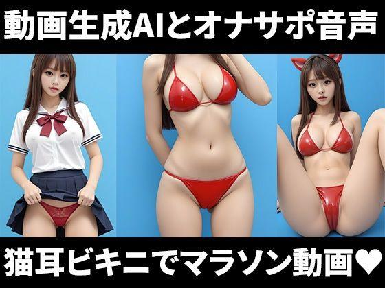 【宣伝】猫耳ラバービキニを着た制服アオハル女子を見ながらシコシコオナニーマラソンができる動画