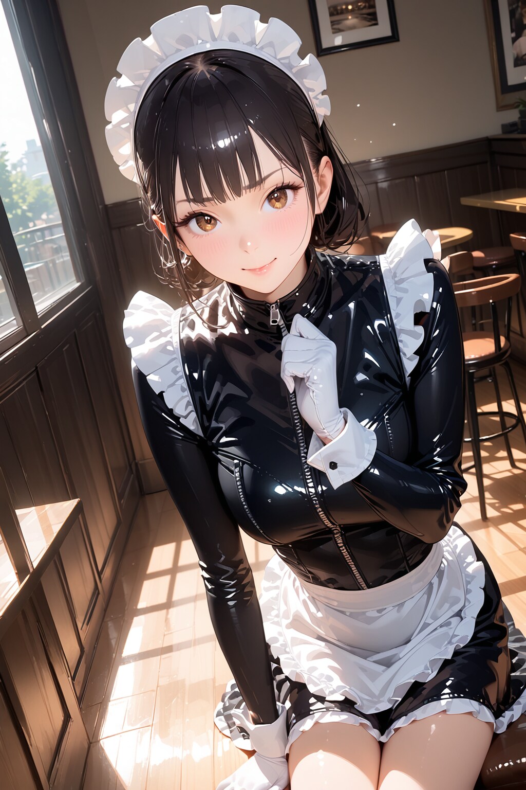 エナメルラバーなメイドさん